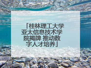 桂林理工大学亚太信息技术学院揭牌 推动数字人才培养