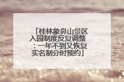 桂林象鼻山景区入园制度反复调整：一年不到又恢复实名制分时预约