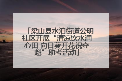 梁山县水泊街道公明社区开展“清凉饮水润心田 向日葵开花祝夺魁”助考活动
