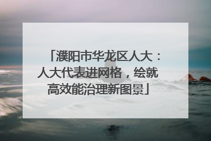 濮阳市华龙区人大：人大代表进网格，绘就高效能治理新图景