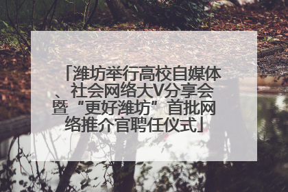 潍坊举行高校自媒体、社会网络大V分享会暨“更好潍坊”首批网络推介官聘任仪式