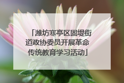 潍坊寒亭区固堤街道政协委员开展革命传统教育学习活动