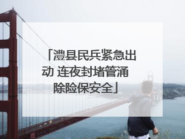 澧县民兵紧急出动 连夜封堵管涌除险保安全