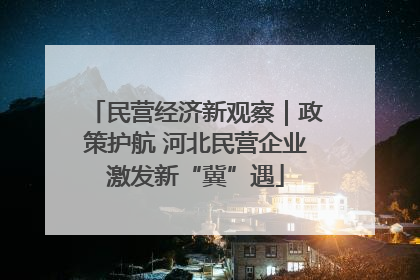 民营经济新观察｜政策护航 河北民营企业激发新“冀”遇