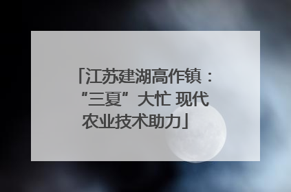 江苏建湖高作镇：“三夏”大忙 现代农业技术助力