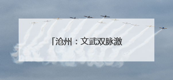 沧州：文武双脉激活“双遗之城”高质量发展新样本