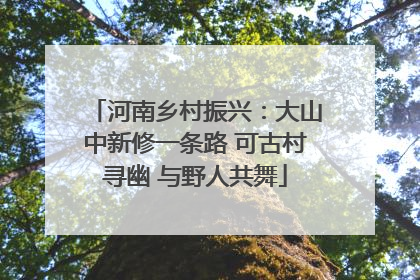 河南乡村振兴：大山中新修一条路 可古村寻幽 与野人共舞