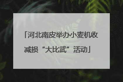 河北南皮举办小麦机收减损“大比武”活动