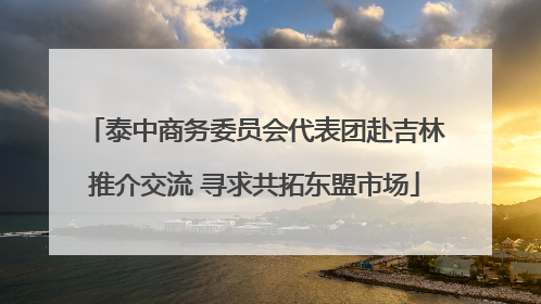 泰中商务委员会代表团赴吉林推介交流 寻求共拓东盟市场