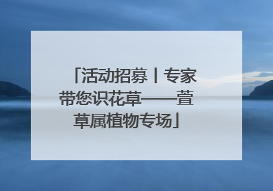 活动招募丨专家带您识花草——萱草属植物专场
