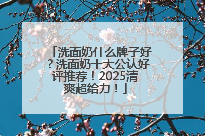 洗面奶什么牌子好？洗面奶十大公认好评推荐！2025清爽超给力！