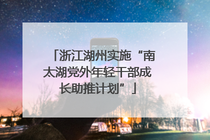 浙江湖州实施“南太湖党外年轻干部成长助推计划”