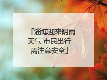 淄博迎来阴雨天气 市民出行需注意安全