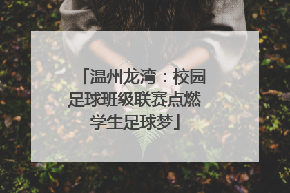 温州龙湾：校园足球班级联赛点燃学生足球梦