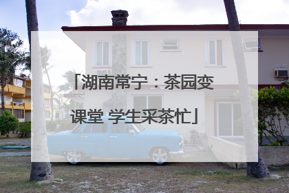 湖南常宁：茶园变课堂 学生采茶忙