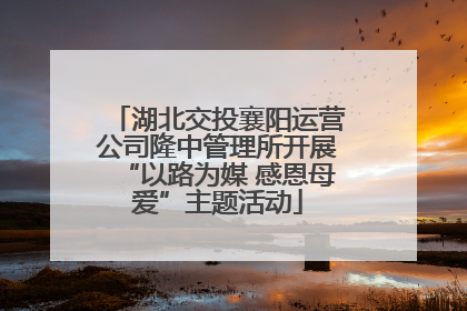 湖北交投襄阳运营公司隆中管理所开展“以路为媒 感恩母爱”主题活动