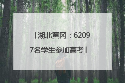 湖北黄冈：62097名学生参加高考