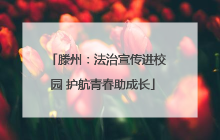 滕州：法治宣传进校园 护航青春助成长