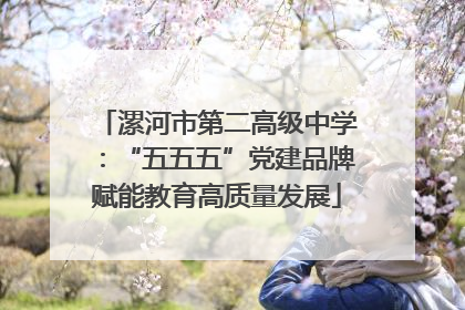 漯河市第二高级中学：“五五五”党建品牌赋能教育高质量发展