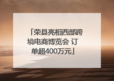 荣县亮相西部跨境电商博览会 订单超400万元