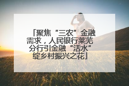 聚焦“三农”金融需求，人民银行莱芜分行引金融“活水”绽乡村振兴之花