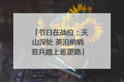 节日在战位：天山深处 英沿前哨官兵踏上巡逻路