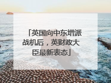 英国向中东增派战机后，英财政大臣最新表态