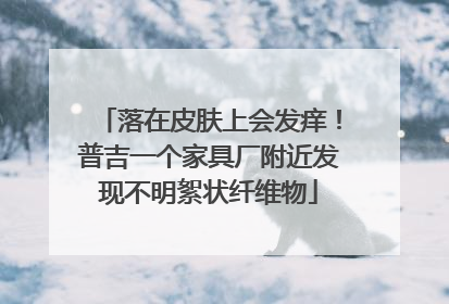 落在皮肤上会发痒！普吉一个家具厂附近发现不明絮状纤维物