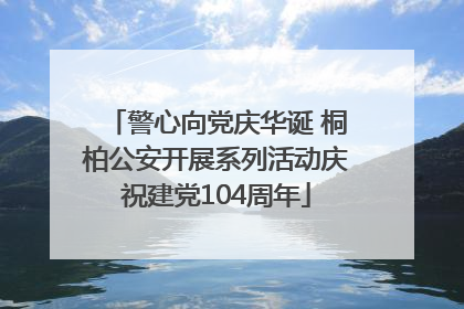 警心向党庆华诞 桐柏公安开展系列活动庆祝建党104周年