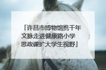 许昌市博物馆携千年文脉走进健康路小学 思政课扩大学生视野
