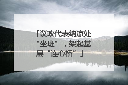 议政代表纳凉处“坐班”，架起基层“连心桥”