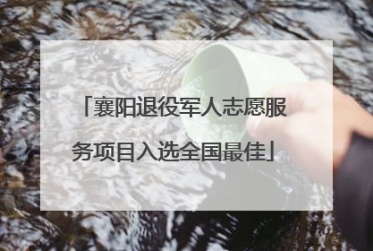 襄阳退役军人志愿服务项目入选全国最佳