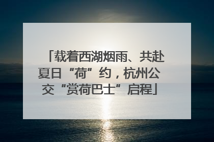 载着西湖烟雨、共赴夏日“荷”约，杭州公交“赏荷巴士”启程