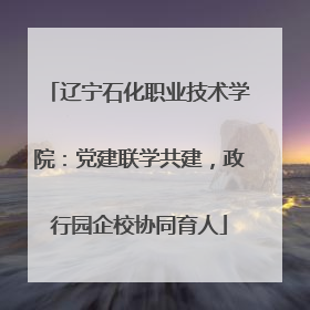辽宁石化职业技术学院：党建联学共建，政行园企校协同育人