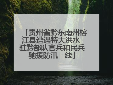 贵州省黔东南州榕江县遭遇特大洪水 驻黔部队官兵和民兵驰援防汛一线