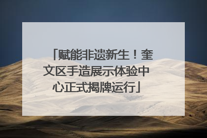 赋能非遗新生！奎文区手造展示体验中心正式揭牌运行