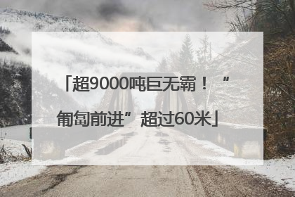 超9000吨巨无霸！“匍匐前进”超过60米
