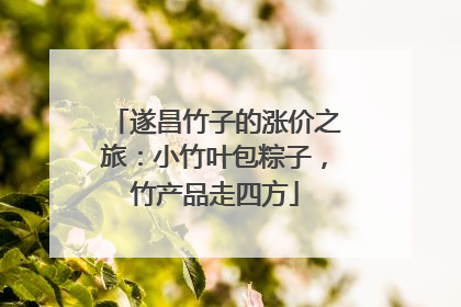 遂昌竹子的涨价之旅：小竹叶包粽子，竹产品走四方