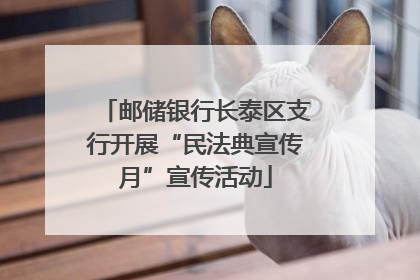 邮储银行长泰区支行开展“民法典宣传月”宣传活动