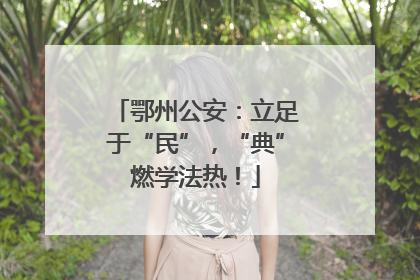 鄂州公安：立足于“民”，“典”燃学法热！