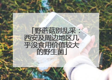 野蘑菇别乱采：西安及周边地区几乎没食用价值较大的野生菌