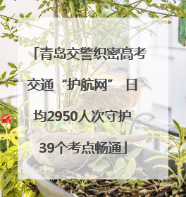 青岛交警织密高考交通“护航网” 日均2950人次守护39个考点畅通