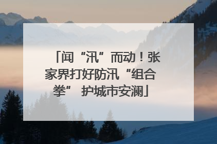 闻“汛”而动！张家界打好防汛“组合拳” 护城市安澜