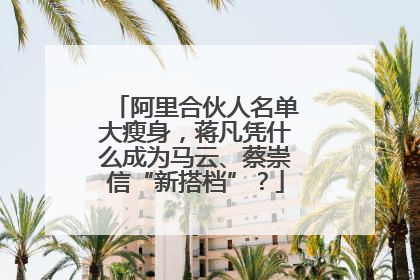 阿里合伙人名单大瘦身，蒋凡凭什么成为马云、蔡崇信“新搭档”？