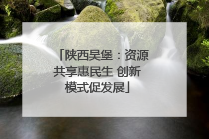 陕西吴堡：资源共享惠民生 创新模式促发展