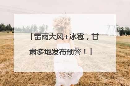 雷雨大风+冰雹，甘肃多地发布预警！