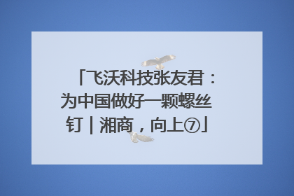 飞沃科技张友君：为中国做好一颗螺丝钉｜湘商，向上⑦