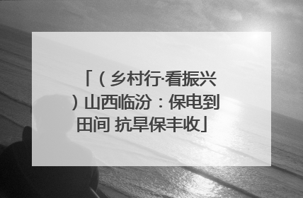 （乡村行·看振兴）山西临汾：保电到田间 抗旱保丰收
