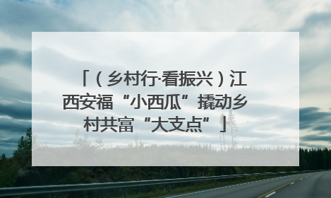 （乡村行·看振兴）江西安福“小西瓜”撬动乡村共富“大支点”