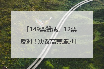 149票赞成、12票反对！决议高票通过